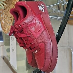 Nike Air Force Burgundy Leather Sneakers